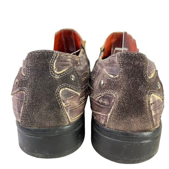 Robert Wayne Western Vegas Mens Loafers Leather Rustic Studded Slip On Shoes 7 - Picture 11 of 16